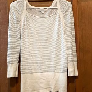 White stripes and sparkly T-shirt, size small, and band New York and company